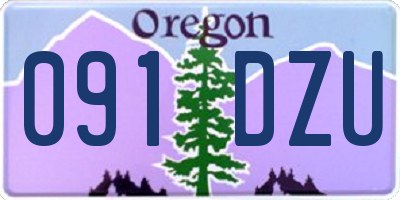 OR license plate 091DZU