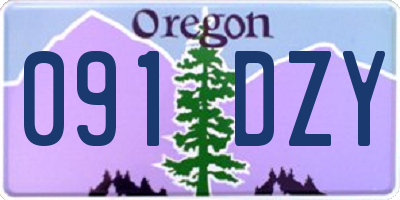OR license plate 091DZY