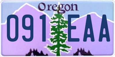 OR license plate 091EAA
