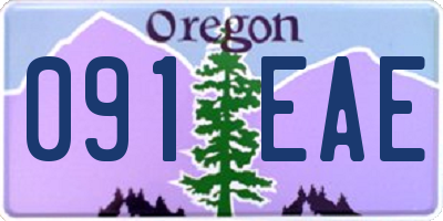 OR license plate 091EAE