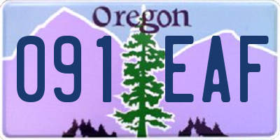 OR license plate 091EAF