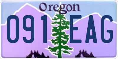 OR license plate 091EAG
