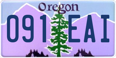 OR license plate 091EAI