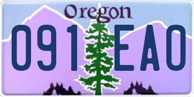 OR license plate 091EAO