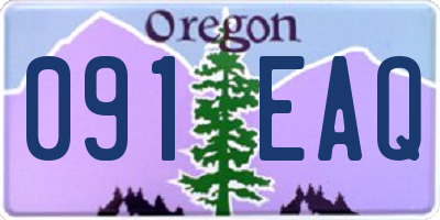 OR license plate 091EAQ