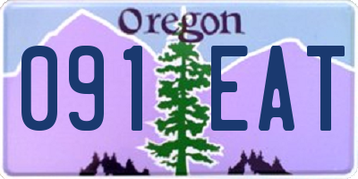 OR license plate 091EAT