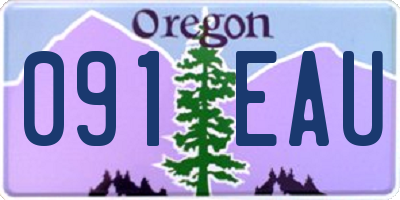 OR license plate 091EAU