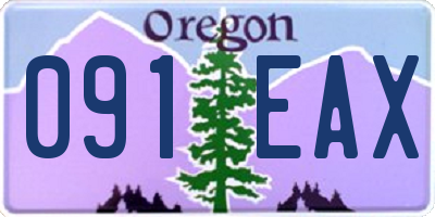 OR license plate 091EAX