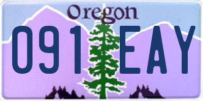 OR license plate 091EAY