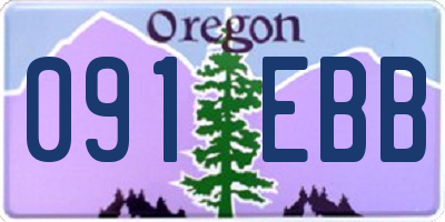 OR license plate 091EBB