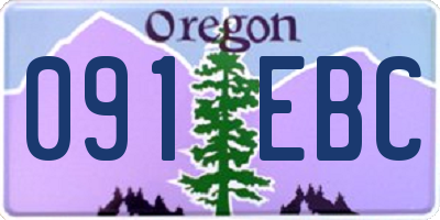 OR license plate 091EBC