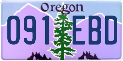 OR license plate 091EBD