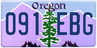 OR license plate 091EBG
