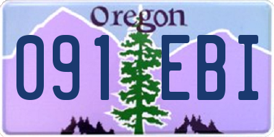 OR license plate 091EBI