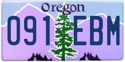 OR license plate 091EBM