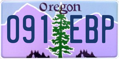 OR license plate 091EBP