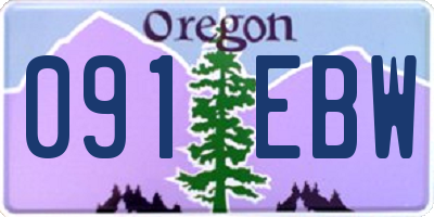 OR license plate 091EBW