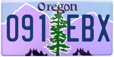 OR license plate 091EBX