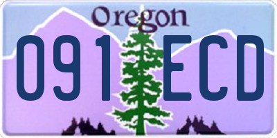 OR license plate 091ECD