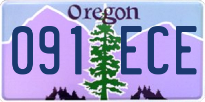 OR license plate 091ECE
