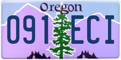 OR license plate 091ECI