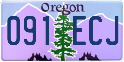 OR license plate 091ECJ