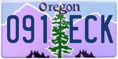 OR license plate 091ECK