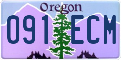 OR license plate 091ECM