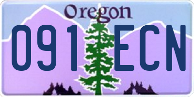 OR license plate 091ECN