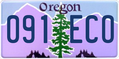OR license plate 091ECO