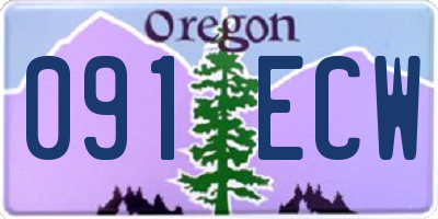 OR license plate 091ECW