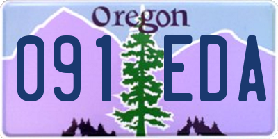 OR license plate 091EDA