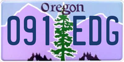 OR license plate 091EDG
