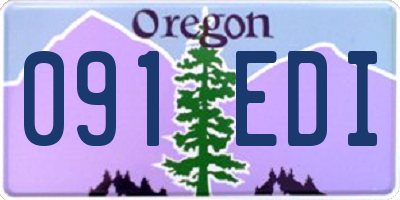 OR license plate 091EDI