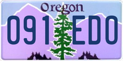 OR license plate 091EDO