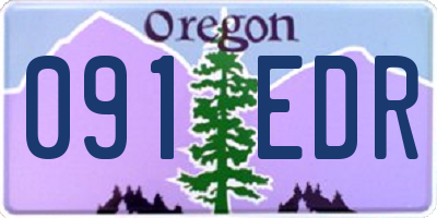OR license plate 091EDR