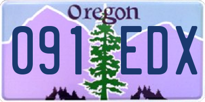 OR license plate 091EDX