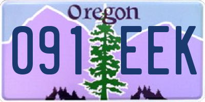 OR license plate 091EEK