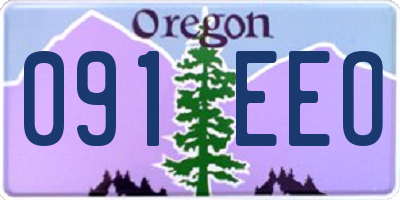 OR license plate 091EEO