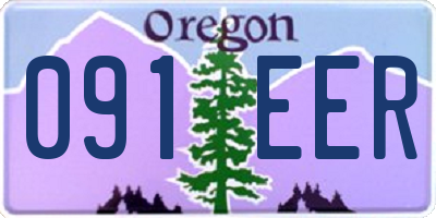 OR license plate 091EER
