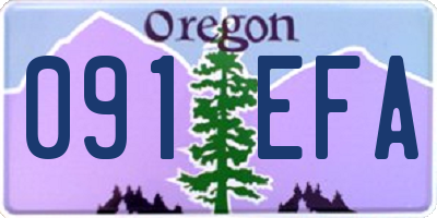 OR license plate 091EFA