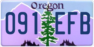 OR license plate 091EFB