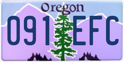 OR license plate 091EFC