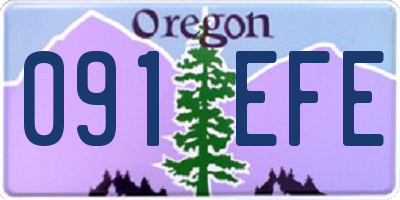 OR license plate 091EFE