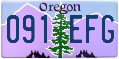 OR license plate 091EFG