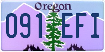 OR license plate 091EFI