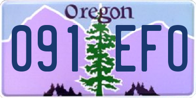 OR license plate 091EFO
