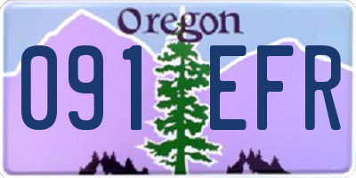 OR license plate 091EFR