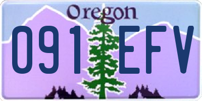 OR license plate 091EFV