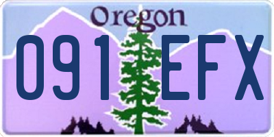 OR license plate 091EFX